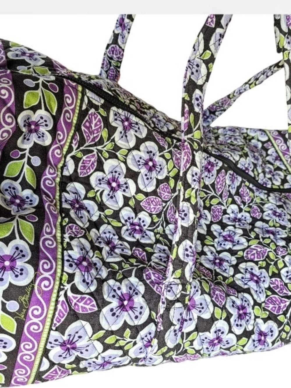 Vera Bradley, Beautiful, XL Travel Duffel Bag "Plum Petals"